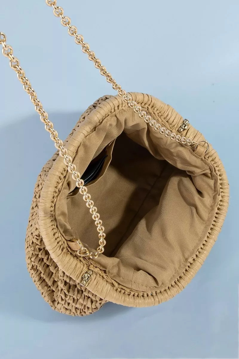 Woven Raffia Frame Shoulder Bag | Boutique In USA, Shoulder Bags, $ 53.00, A Moment Of Now™