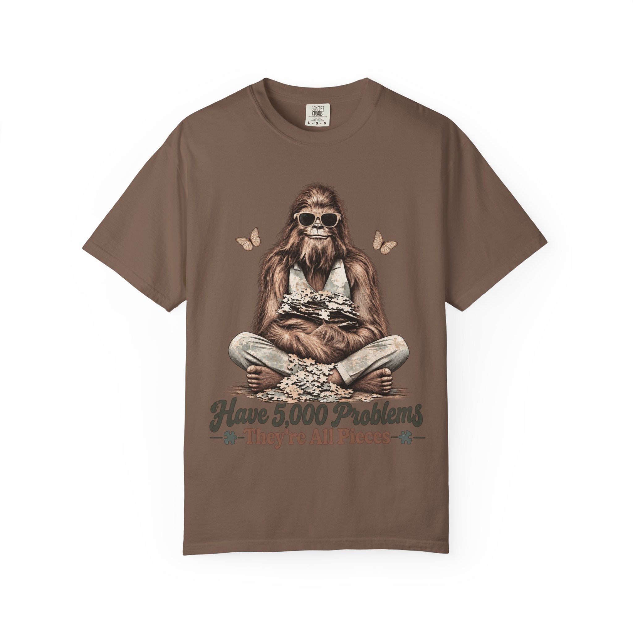 Bigfoot Puzzle Lover T-Shirt – Have 5,000 Problems, They're All Pieces