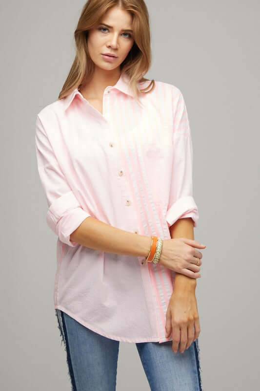 Stripe Button Down Long Sleeve Shirt, Davi & Dani, $ 55.00