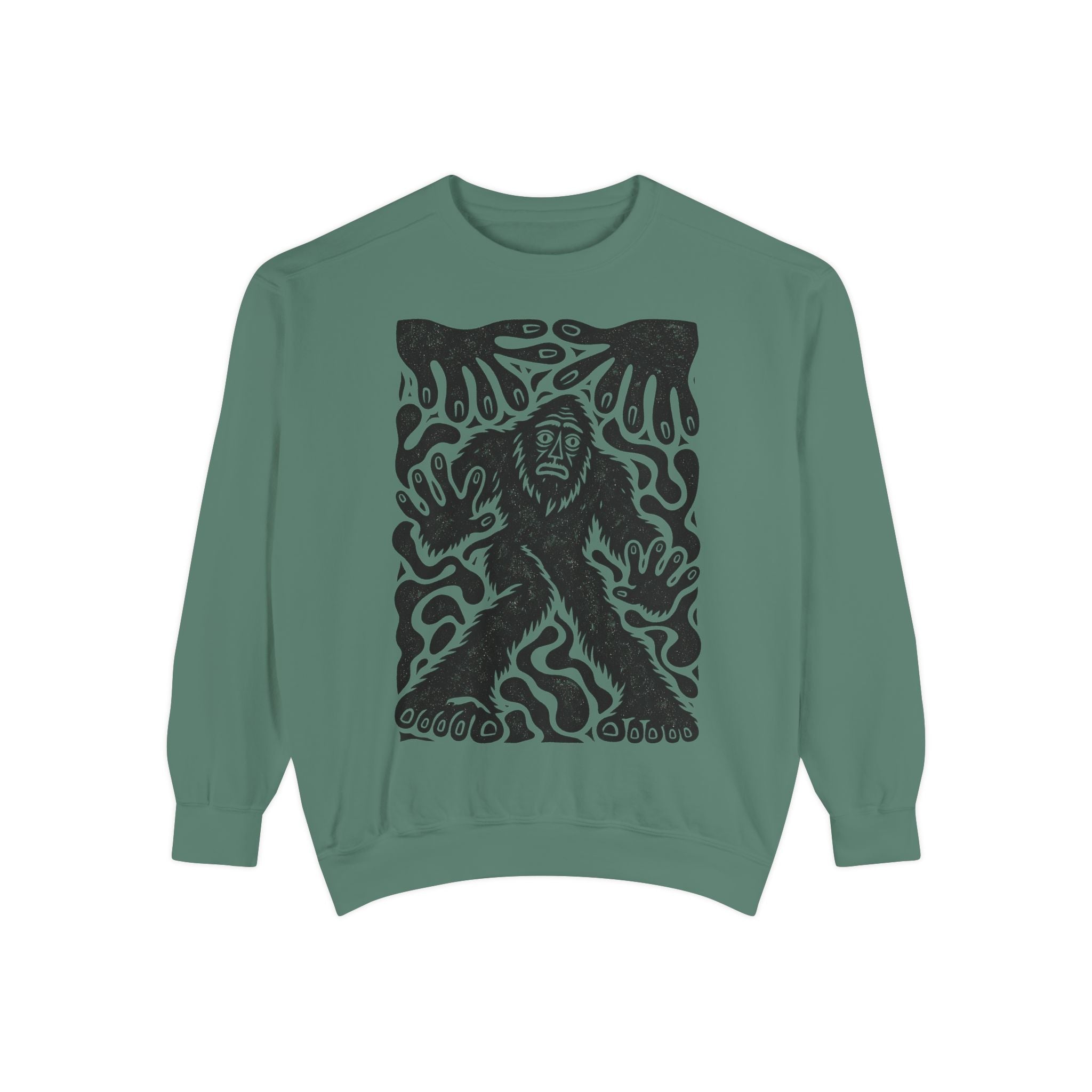 Surreal Haunted Bigfoot Graphic Sweatshirt