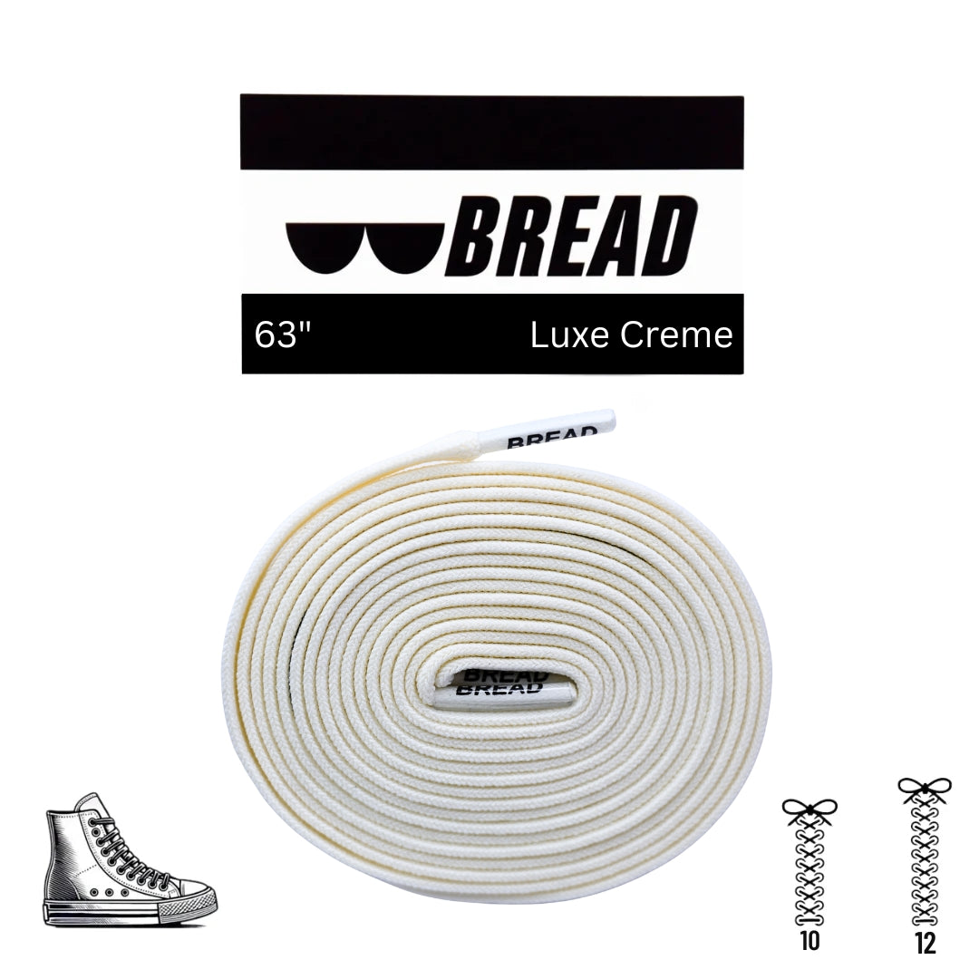 Luxe Creme Bread Laces Elastic Shoelaces
