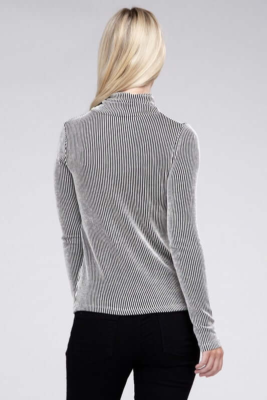 Ribbed Turtle Neck Long Sleeve Top, ZENANA, $ 25.00