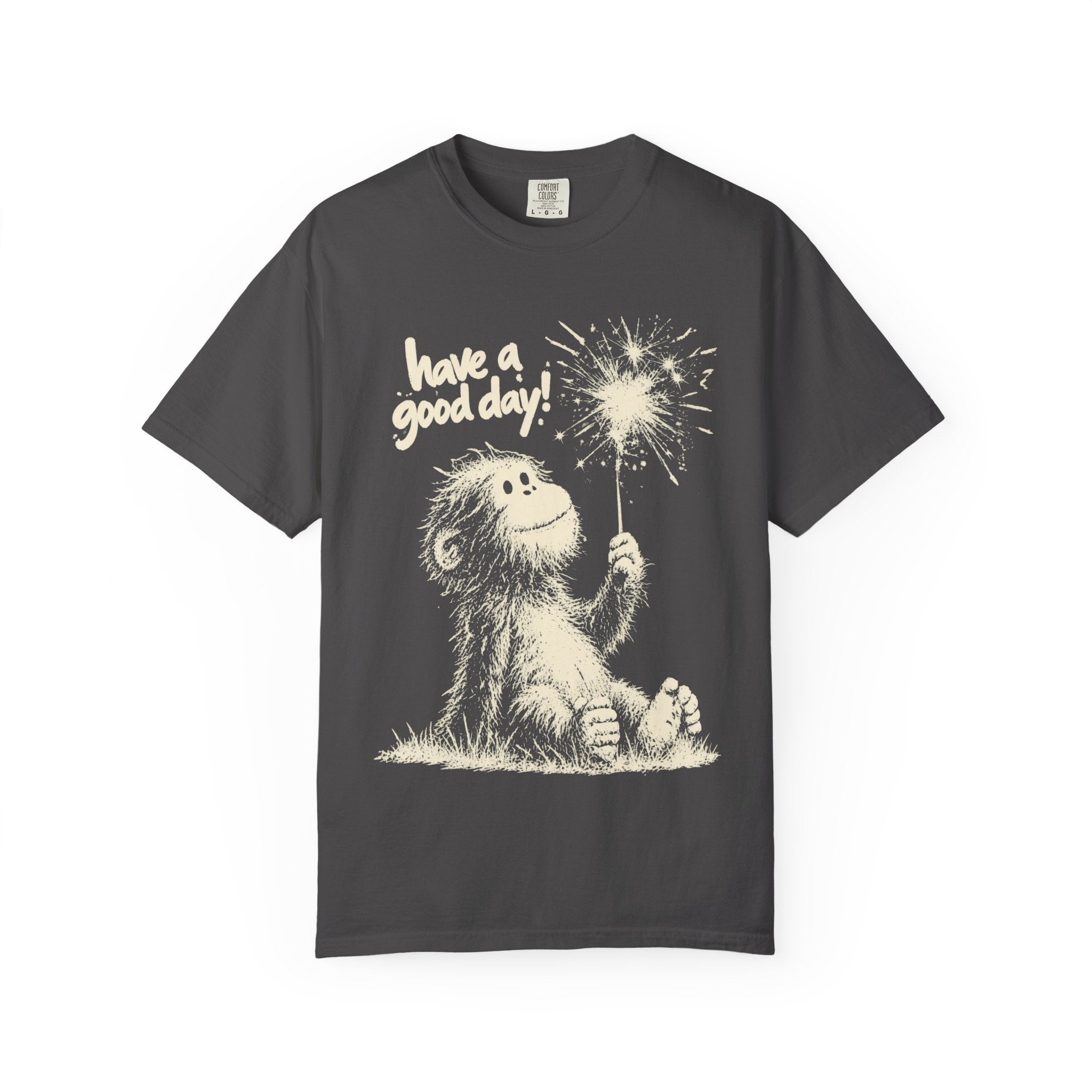 Cute Bigfoot sparkler shirt Comfort Colors 1717
