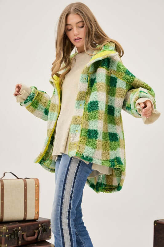 Plus Size Plaid Back Spirit Jacket, Davi & Dani, $ 68.95