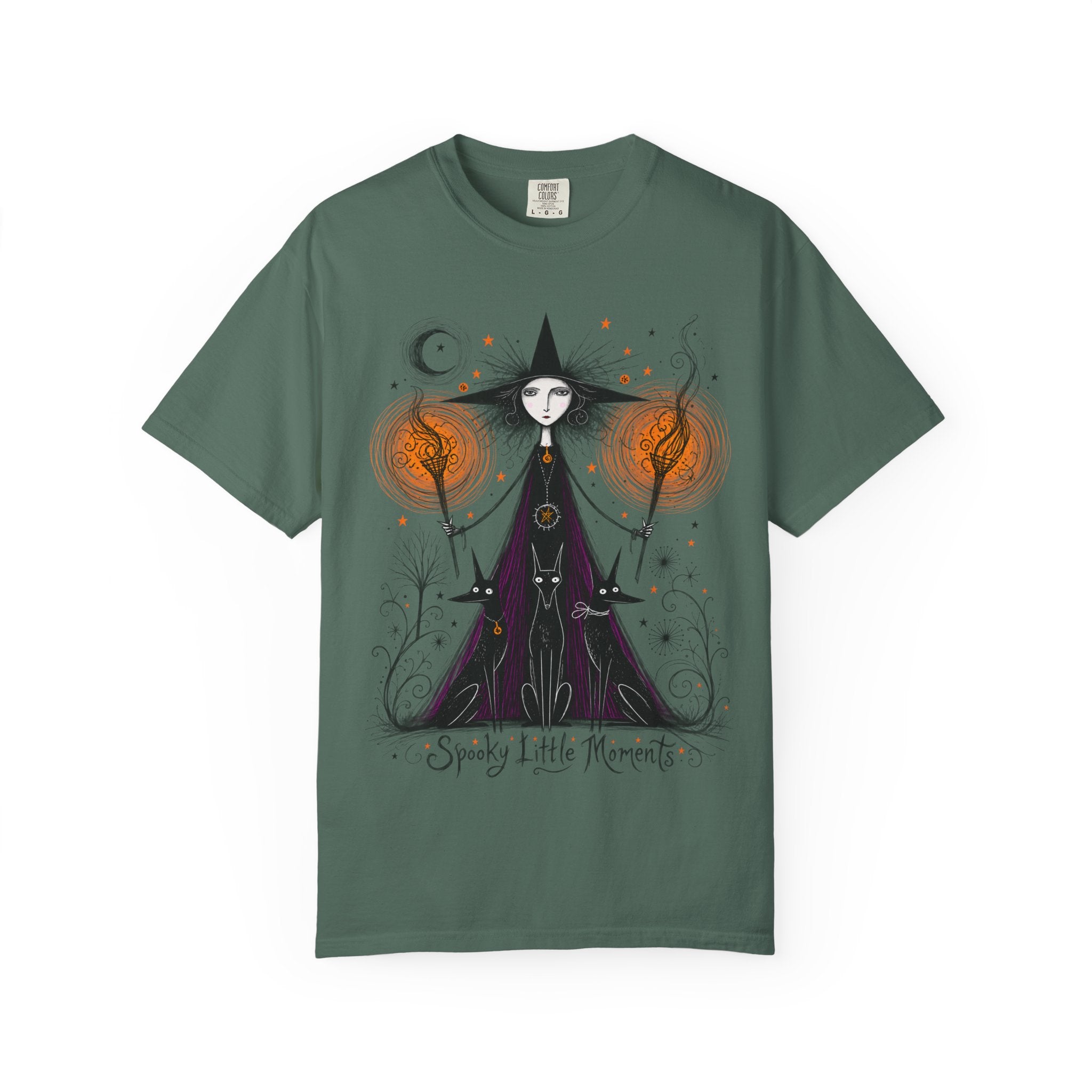 Witch Illustration T-Shirt — Spooky Little Moments Halloween Graphic Tee