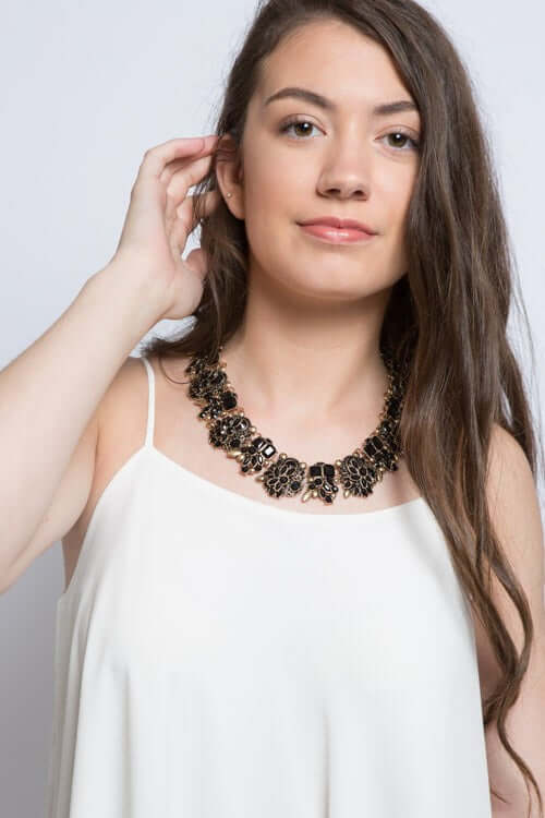 Bree Black Collar Necklace | Bold Elegance, Necklaces, $ 25.00, A Moment Of Now™