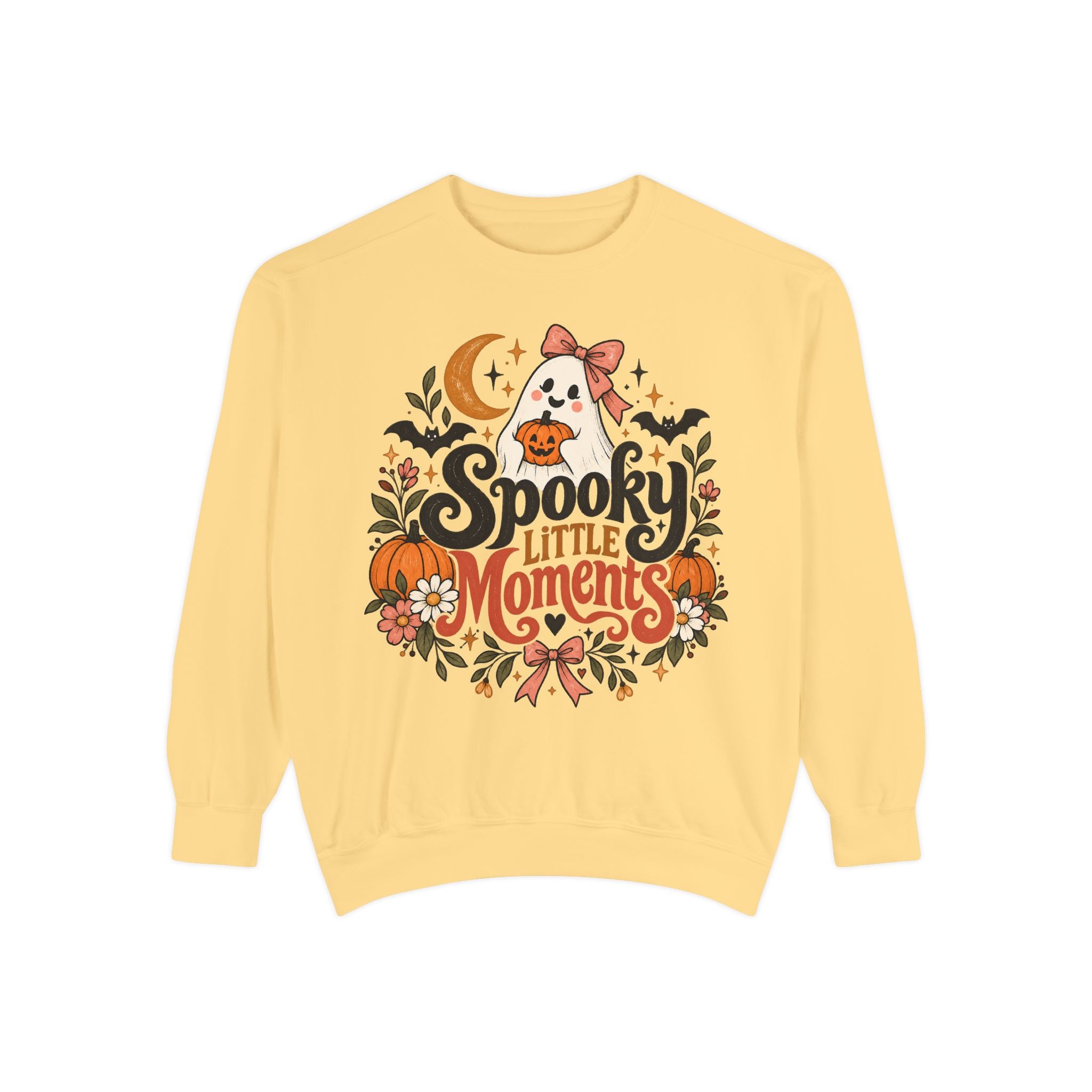 Comfort Colors® Halloween sweatshirt with Spooky Little Moments print