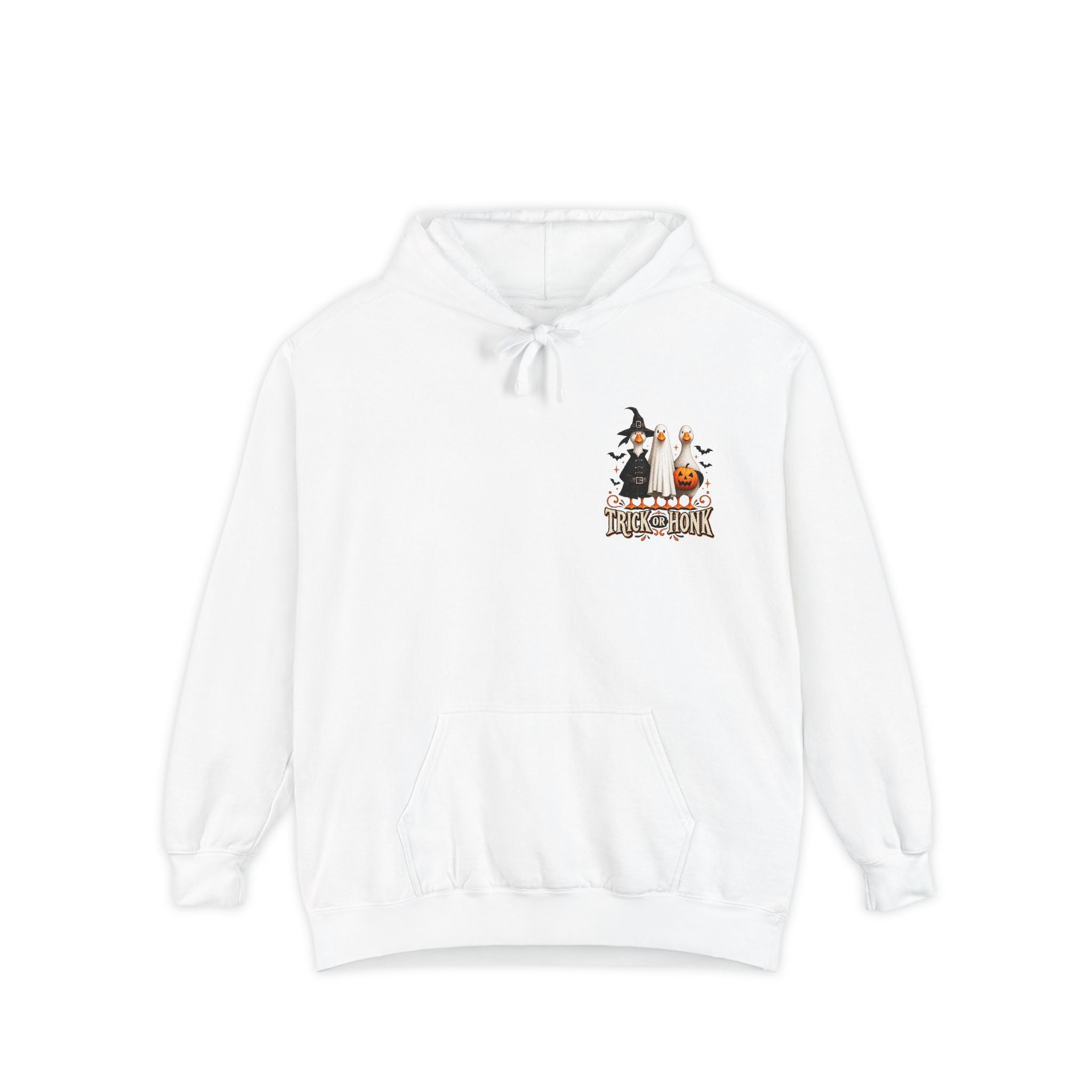Halloween Witch & Cat Hoodie — 'Trick or Treat' Cozy Graphic Pullover