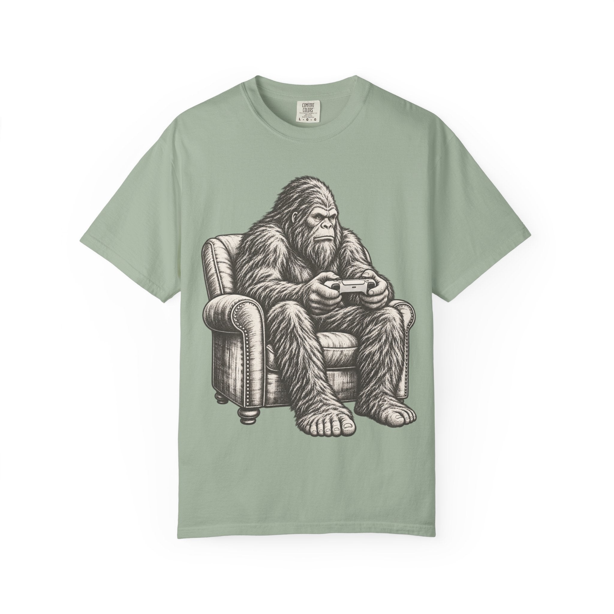 Bigfoot Gamer T-Shirt — Sasquatch gaming Comfort Colors® 1717 graphic tee, product image 8