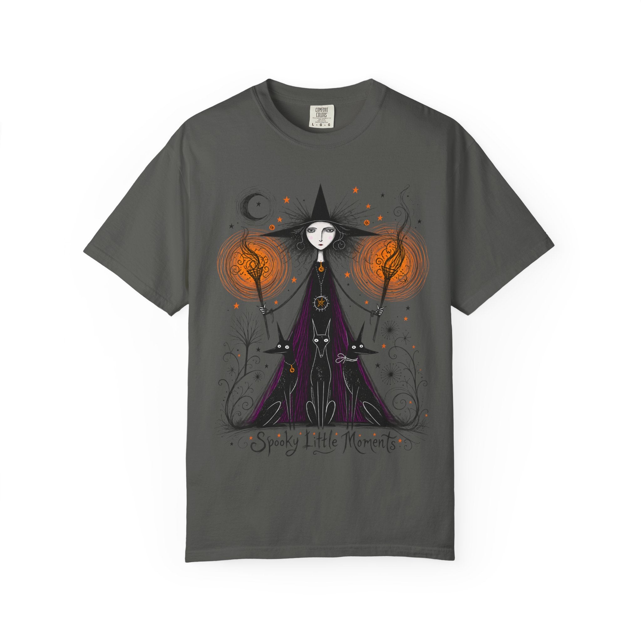 Witch Illustration T-Shirt — Spooky Little Moments Halloween Graphic Tee