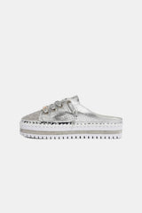 Nicole Lee USA Rhinestone Round Toe Platform Slip On Sneakers