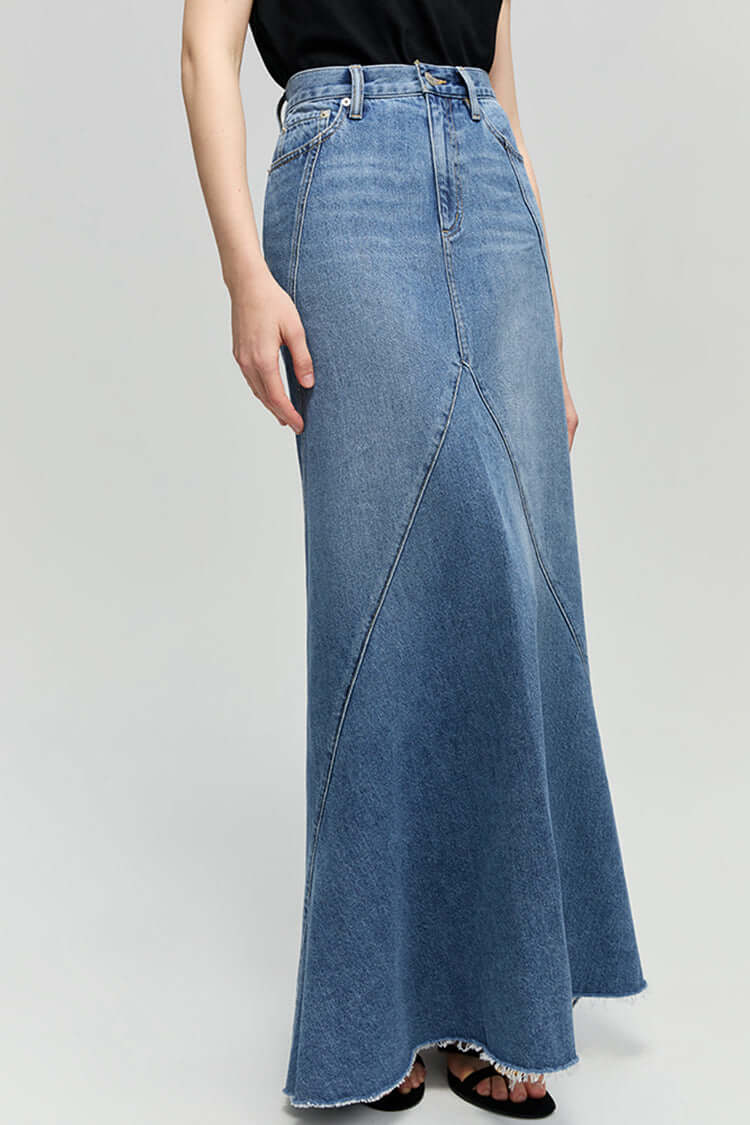 Ocean Wave Denim Skirt HJ821, , $ 118.00, A Moment Of Now™