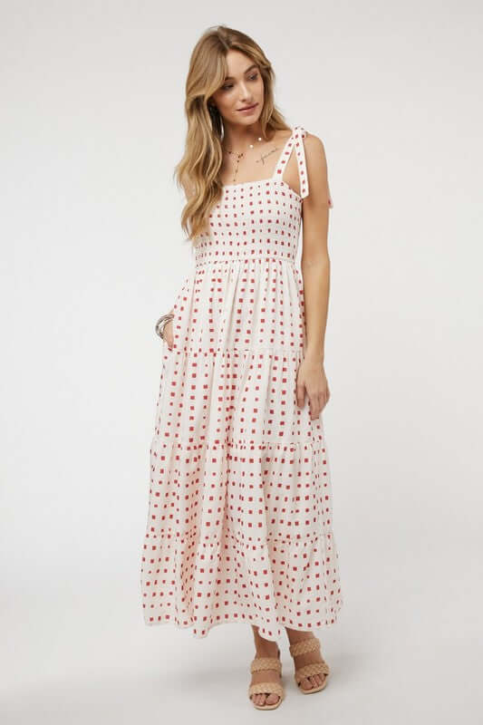 Printed Smocked Ruffle Maxi Dress, Davi & Dani, $ 68.95