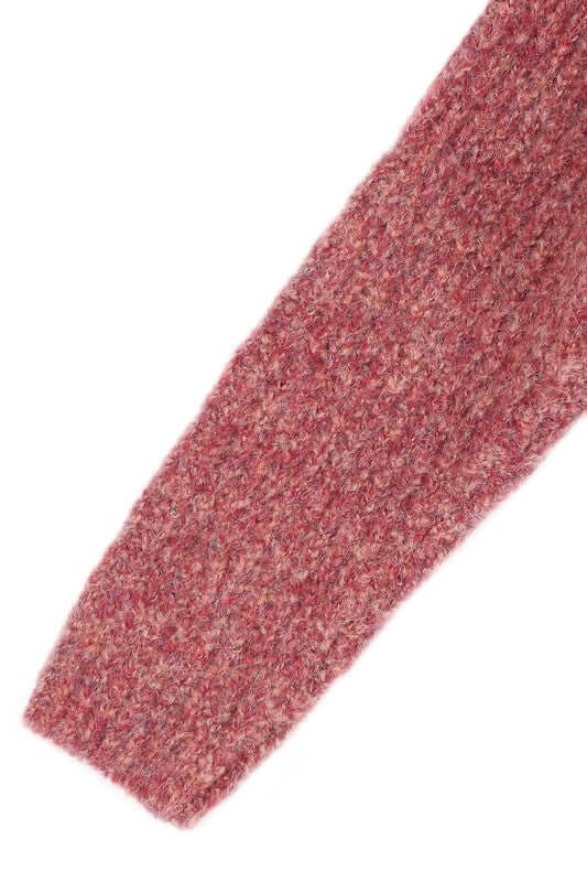 Melange Cropped Sweater Top - Trendy Style Essentials, Sweaters, $ 55.00, A Moment Of Now™