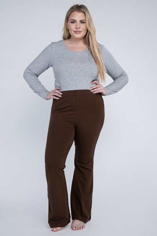 Plus Size Everyday Comfy Flare Stretchy Pants