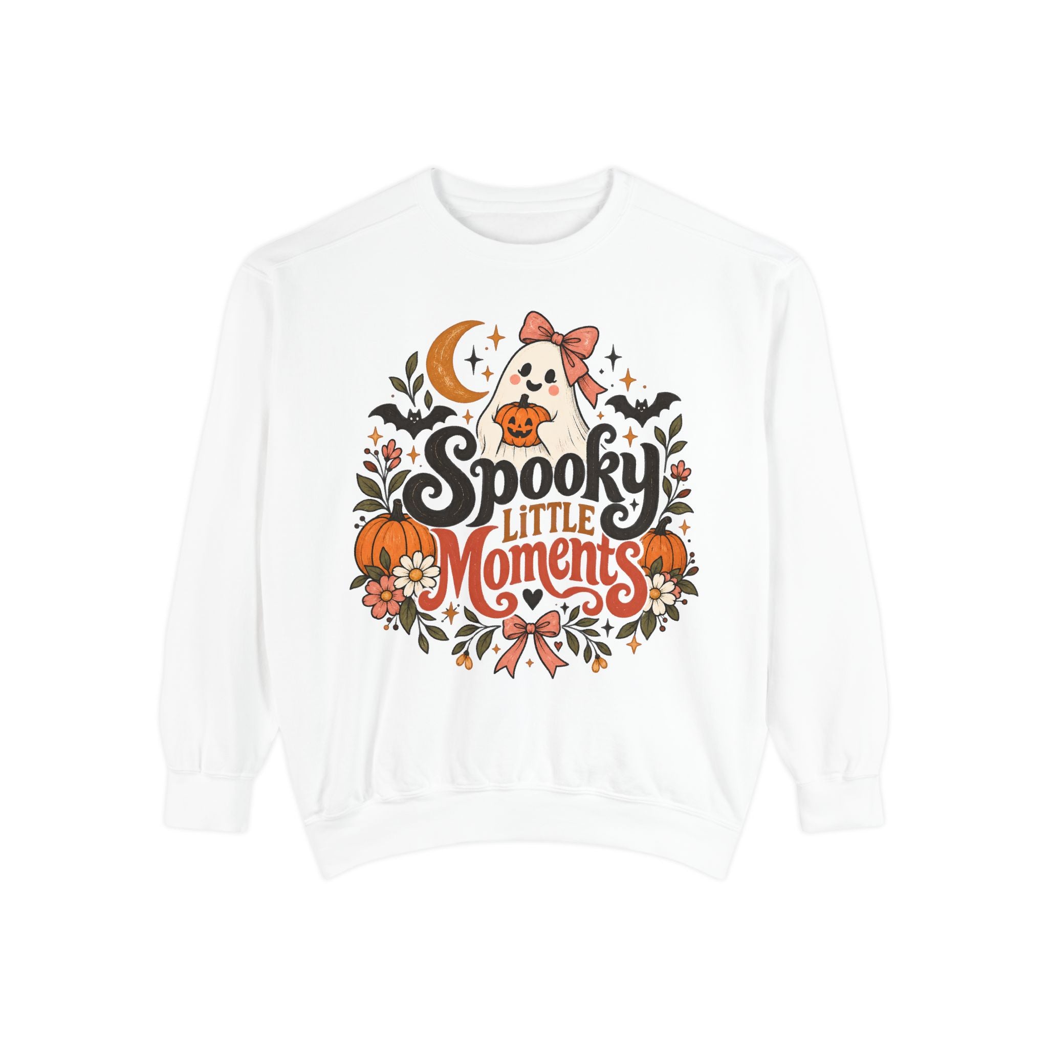 Cute ghost Halloween crewneck sweatshirt product view