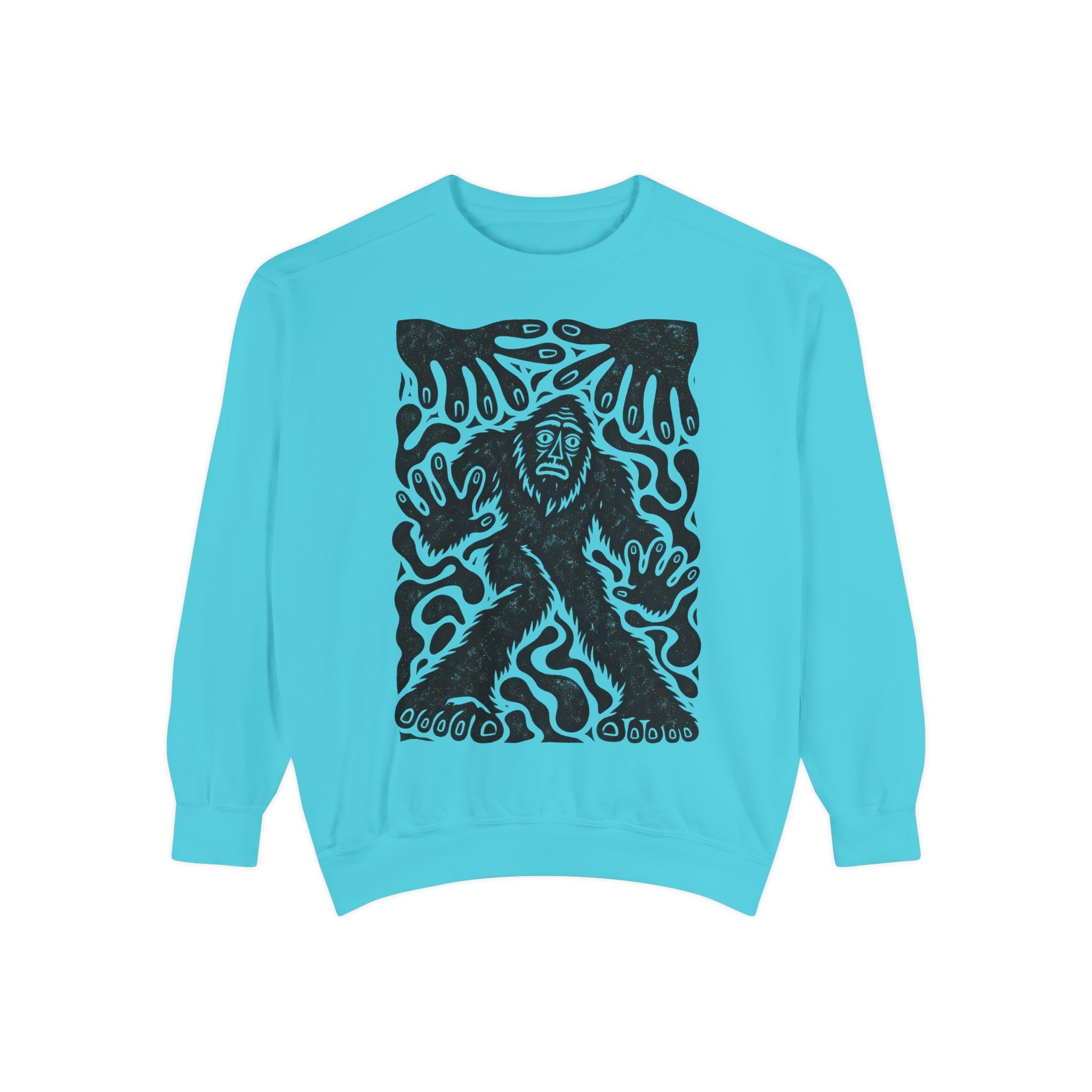 Surreal Haunted Bigfoot Graphic Sweatshirt