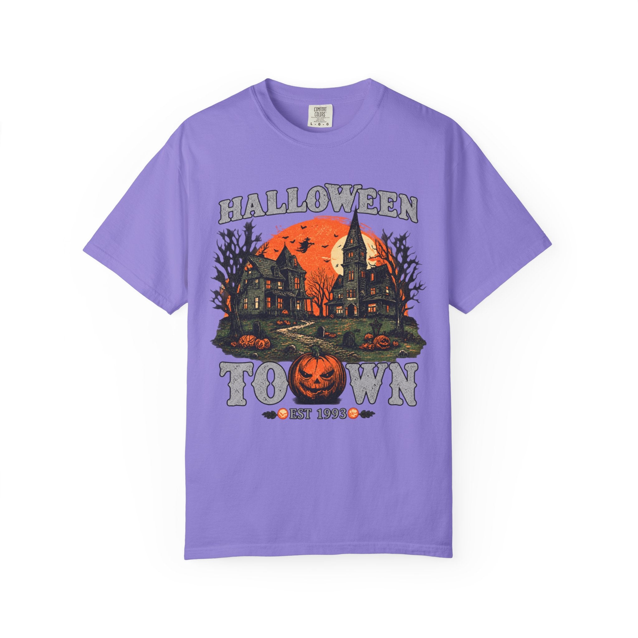 Halloween Town Vintage Tee — Haunted Pumpkin Village Graphic T-Shirt - t-shirt product image 12
