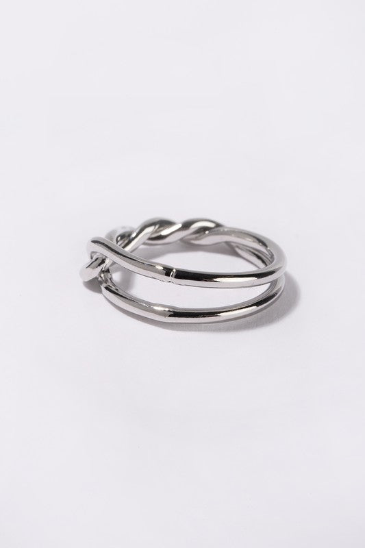 Shop Korean Twisted Silver Plated Ring | Shop Boutique Jewelry, Rings, USA Boutique