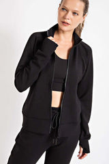 Black Ponti Jacket with Pocket Activewear