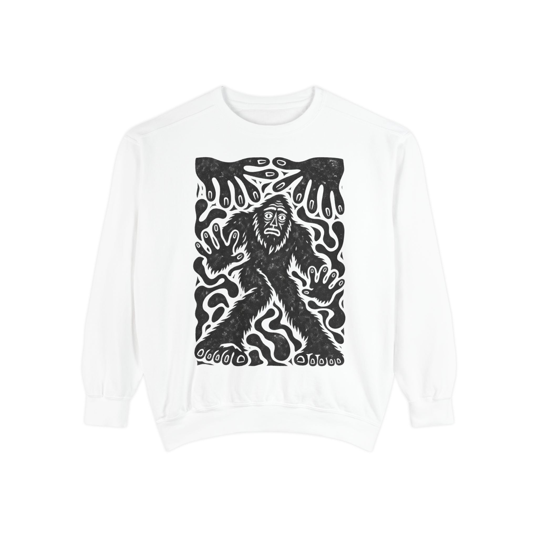 Surreal Haunted Bigfoot Graphic Sweatshirt