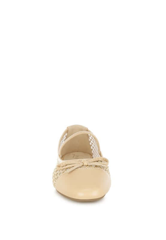 Chic Omela Woven Bow Detail Ballerinas Flats, Ballet Flats, $ 90.00, A Moment Of Now™