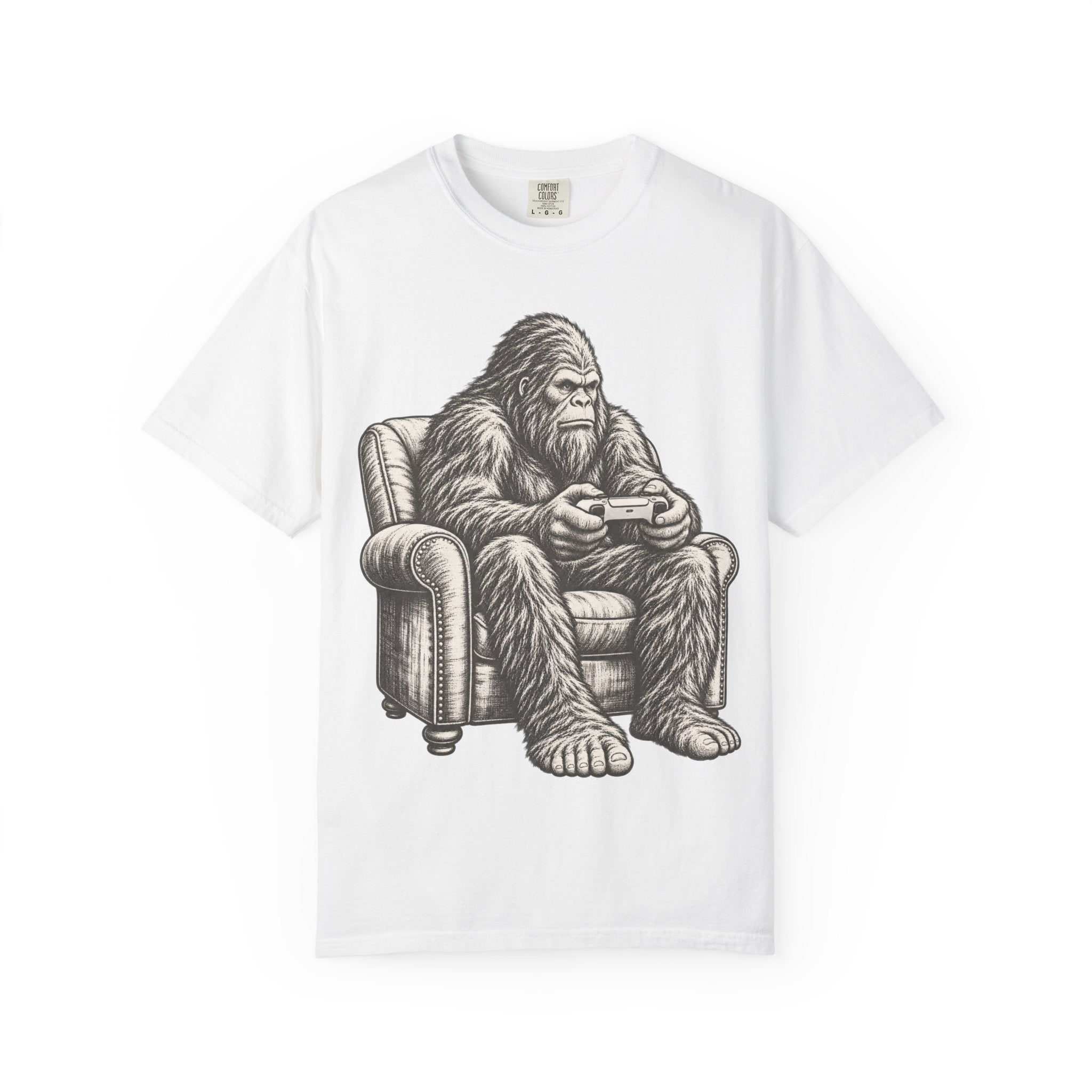 Bigfoot Gamer T-Shirt — Sasquatch Gaming Comfort Colors® Graphic Tee