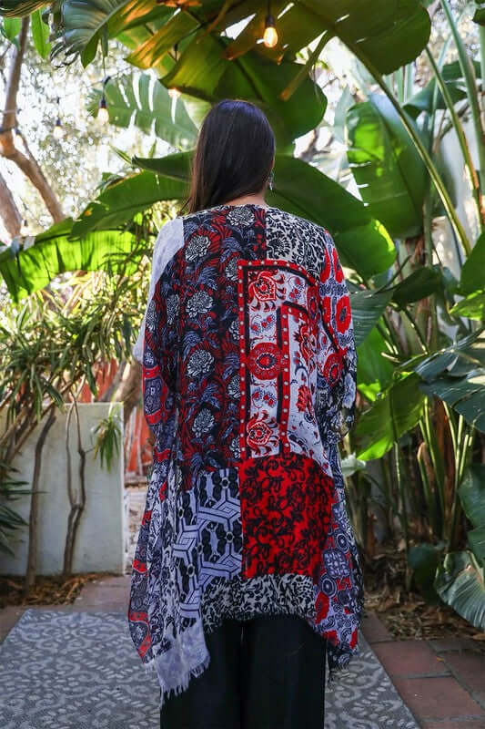 Boho Floral Patchwork Kimono, Leto Accessories, $ 42.95