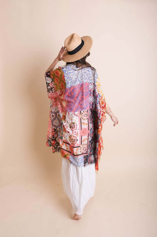 Boho Floral Patchwork Kimono, Leto Accessories, $ 42.95