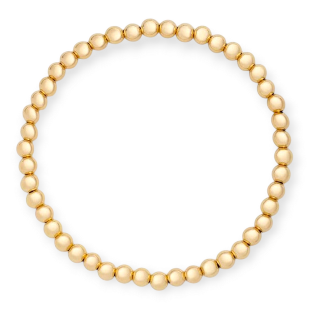 Juno Bracelet 4mm | 14K Gold Filled Beaded Stretch, Bracelets, $ 58.00, A Moment Of Now™