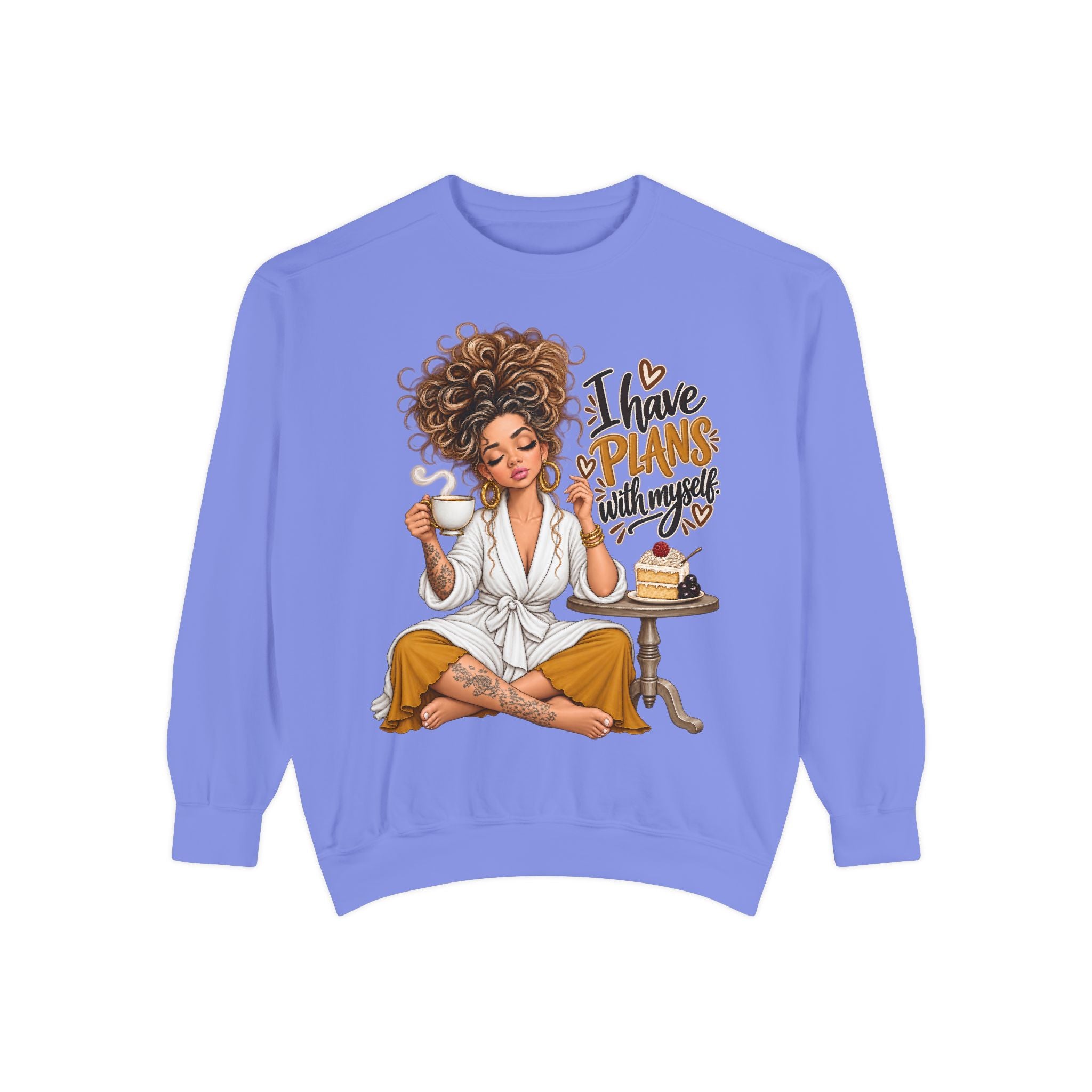 I Have Plans With Myself Sweatshirt — Cozy Self-Care Relaxation Crewneck - sweatshirt product image 12