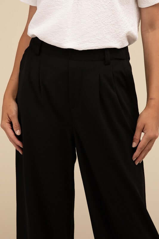 Waffle Elastic Waistband Trouser Pants, Lilou, A Moment Of Now