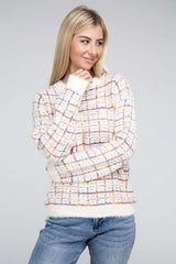 Ivory Textured Fancy Knit Sweater, Nuvi Apparel, $ 48.95