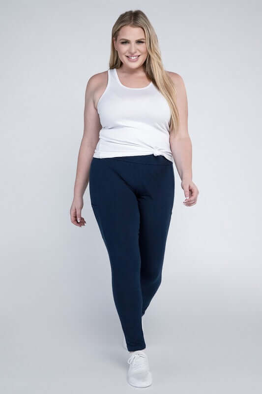 Shop Plus Size Everyday Leggings with Pockets For Women | Boutique Clothing, Leggings, USA Boutique