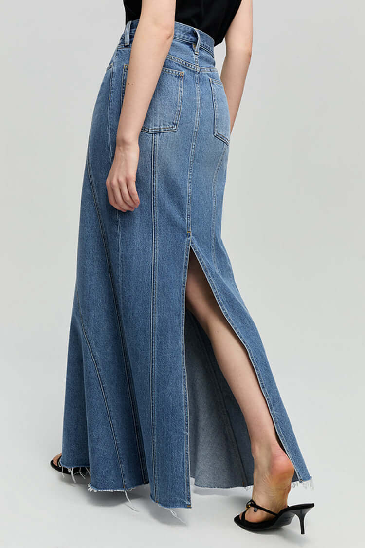 Ocean Wave Denim Skirt HJ821, , $ 118.00, A Moment Of Now™