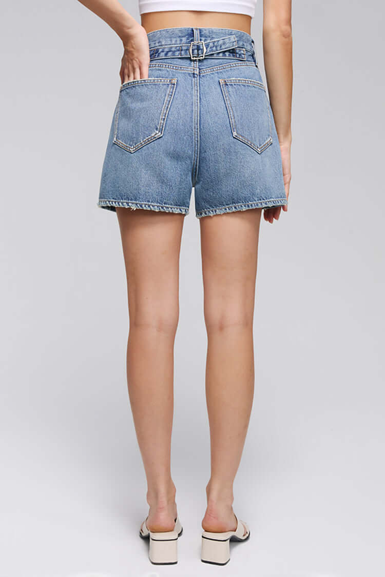 Easy Buckle Shorts | Hey Joanie – High-Rise Denim Shorts, Shorts, $ 88.00, A Moment Of Now™