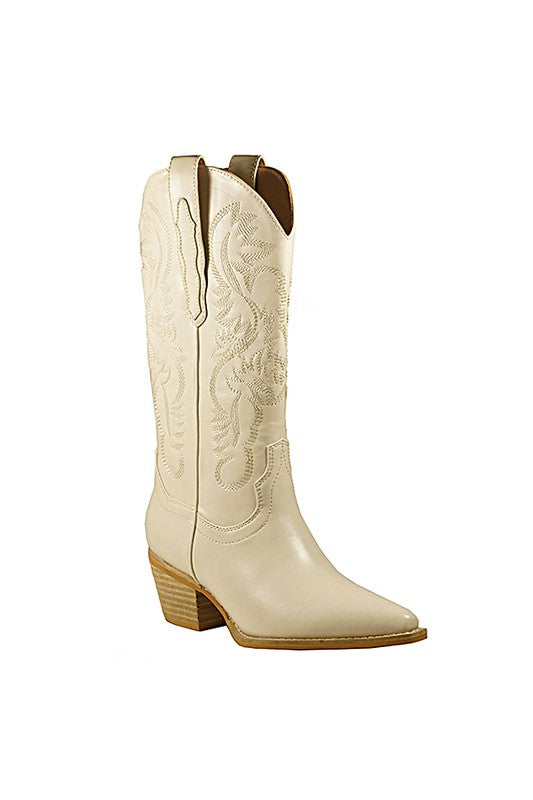 Hanan Embroidery Western Cowboy Boots