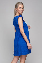 Shop Chic Ruffle Trim Sleeve Midi Dress Summer Dress, Dresses, USA Boutique