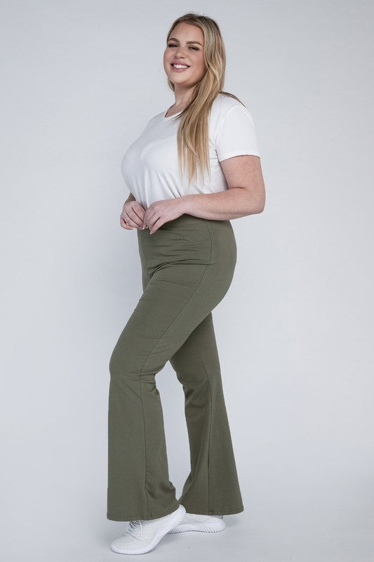 Plus Size Everyday Comfy Flare Stretchy Pants