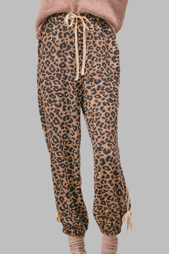 Wild Prowess Jogger – Leopard Luxe Waffle Knit, Clothing, $ 48.00, A Moment Of Now™