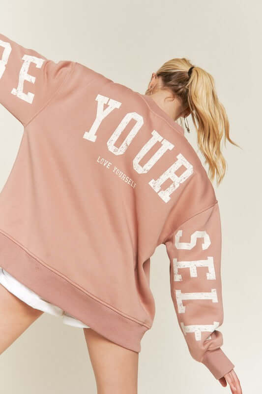 BE YOUR SELF SWEATSHIRT, Jade By Jane, $ 65.00