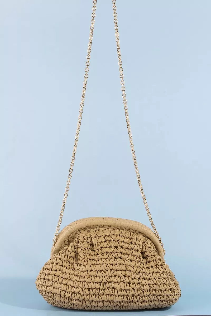 Woven Raffia Frame Shoulder Bag | Boutique In USA, Shoulder Bags, $ 53.00, A Moment Of Now™