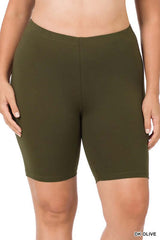 Plus Premium Cotton Biker Shorts, ZENANA, $ 25.00