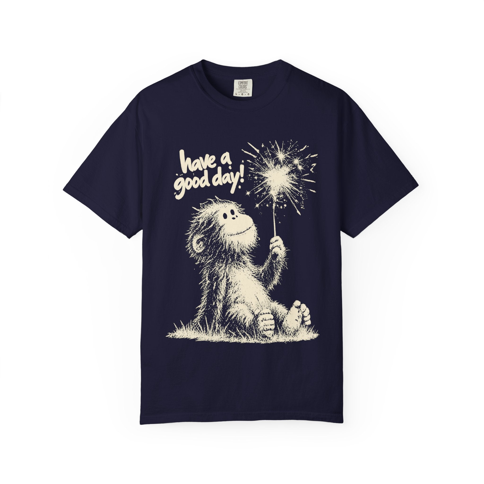 Sasquatch sparkler graphic shirt product mockup