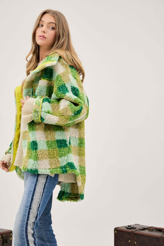 Plus Size Plaid Back Spirit Jacket, Davi & Dani, $ 68.95