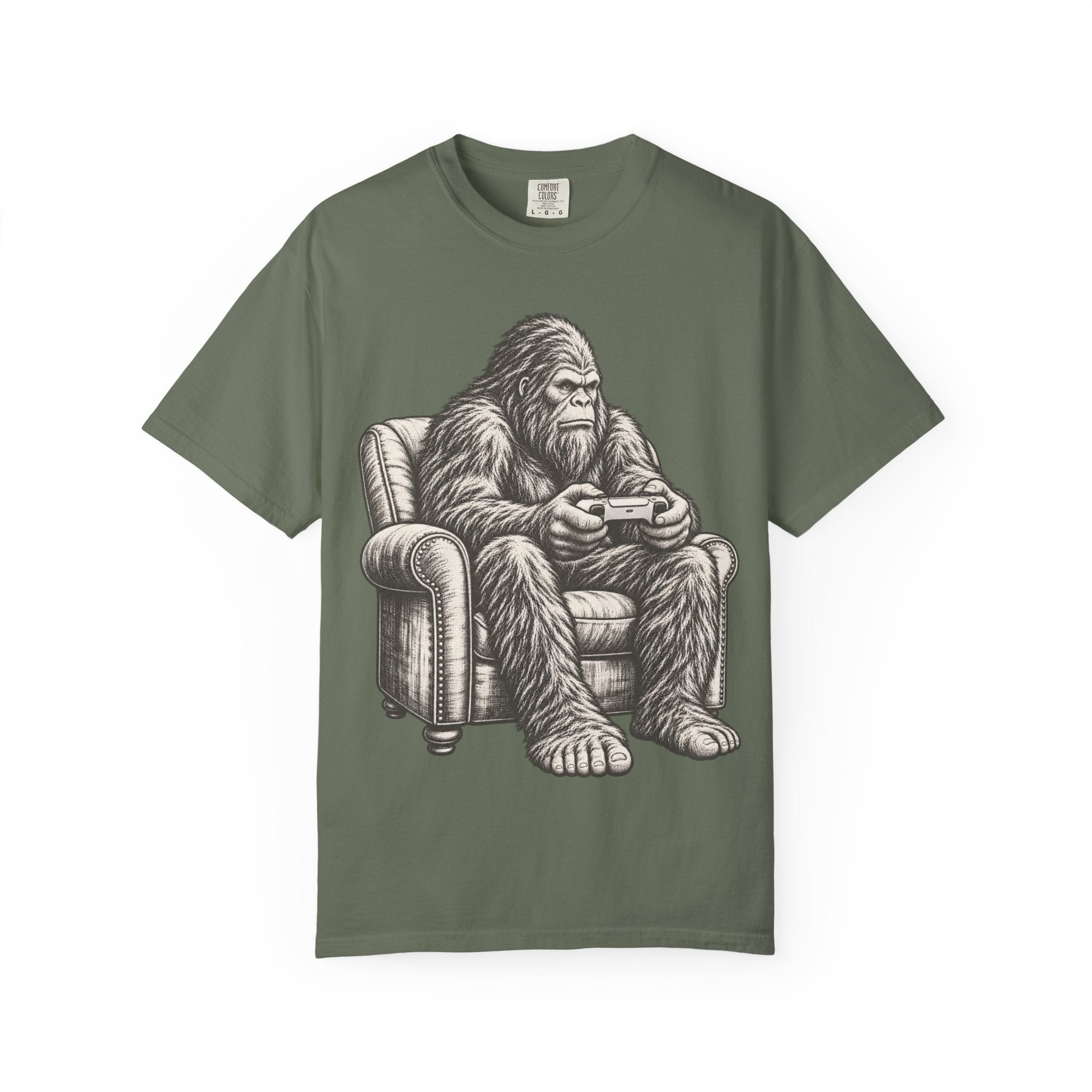 Bigfoot Gamer T-Shirt — Sasquatch gaming Comfort Colors® 1717 graphic tee, product image 9