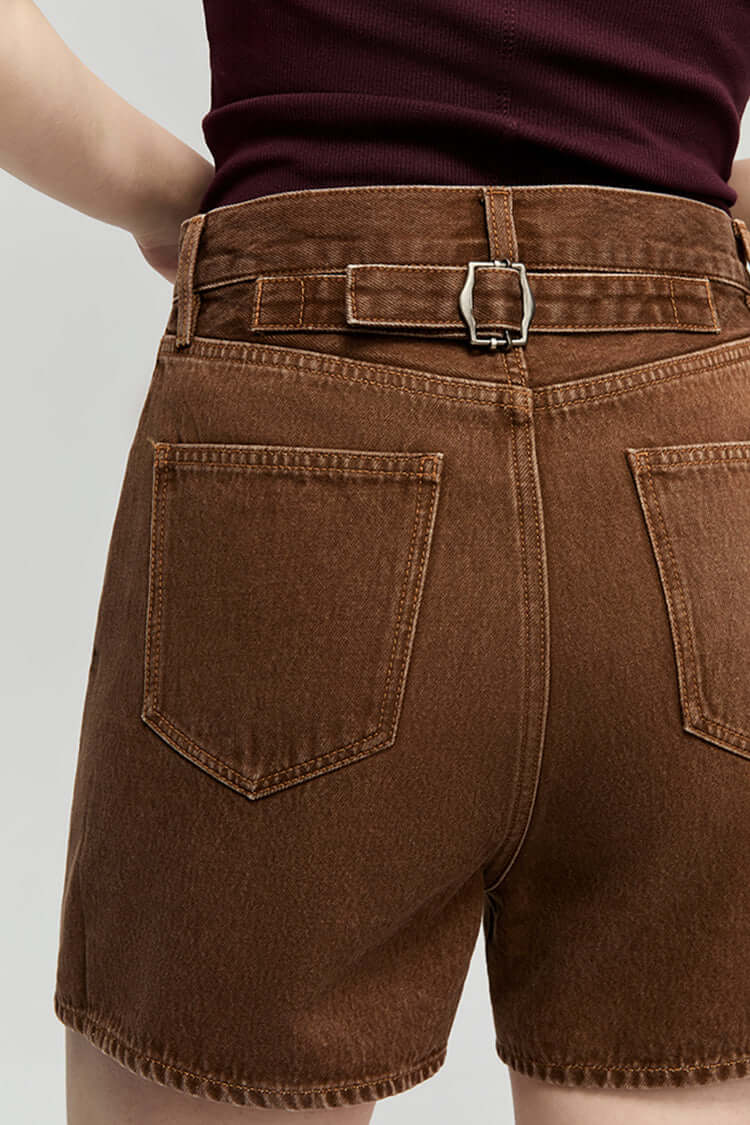 Easy Buckle Shorts | Hey Joanie – High-Rise Denim Shorts, Shorts, $ 88.00, A Moment Of Now™