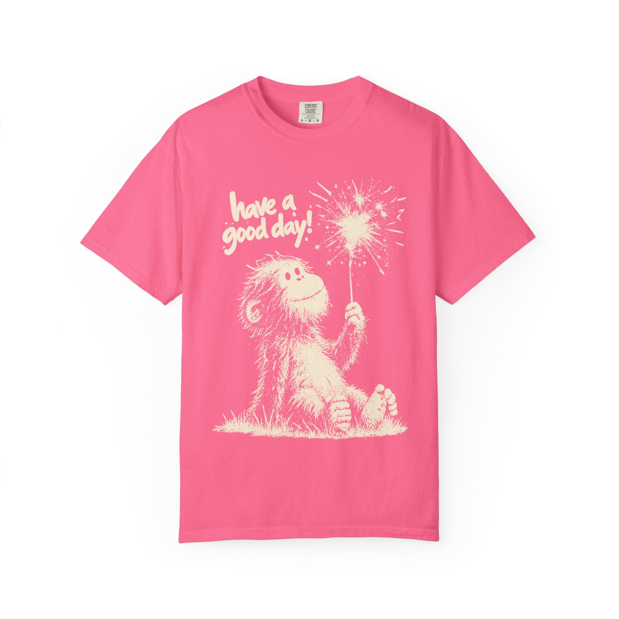 Vintage style Baby Bigfoot sparkler T-shirt mockup