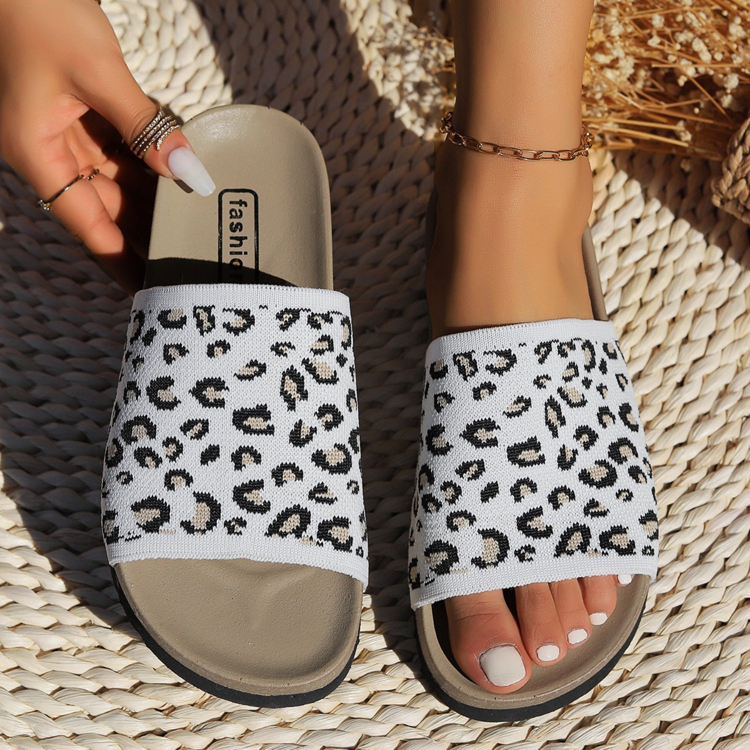 Leopard Open Toe Eva Sole Sandals