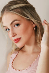 Shop Pink & Green Glass Gem Stone Dangle Earring | Boutique Fashion Jewelry, Earrings, USA Boutique
